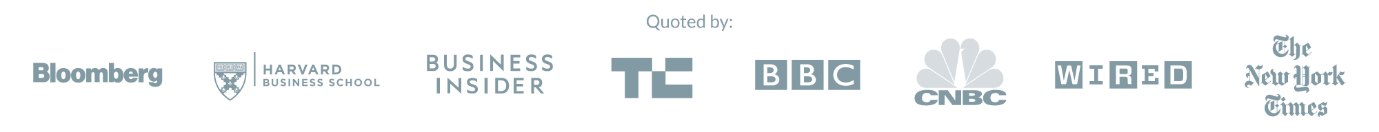 Quoted by Bloomber, Statista, Business Insider, TechCrunch, BBC, WIRED, The New York Times