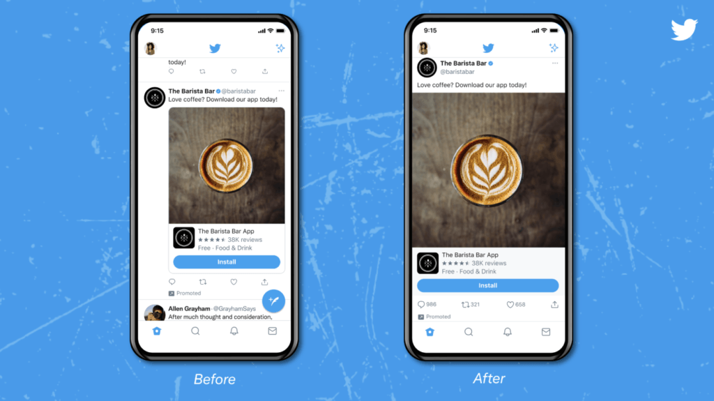
Twitter adds full-width images
