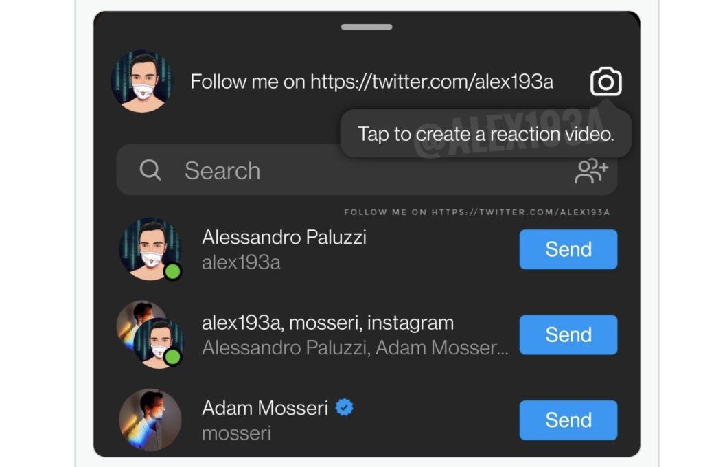 
Instagram tests in-app video reactions
