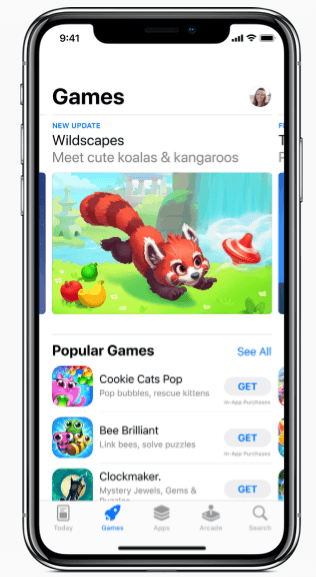 App Store games mobile screenshot