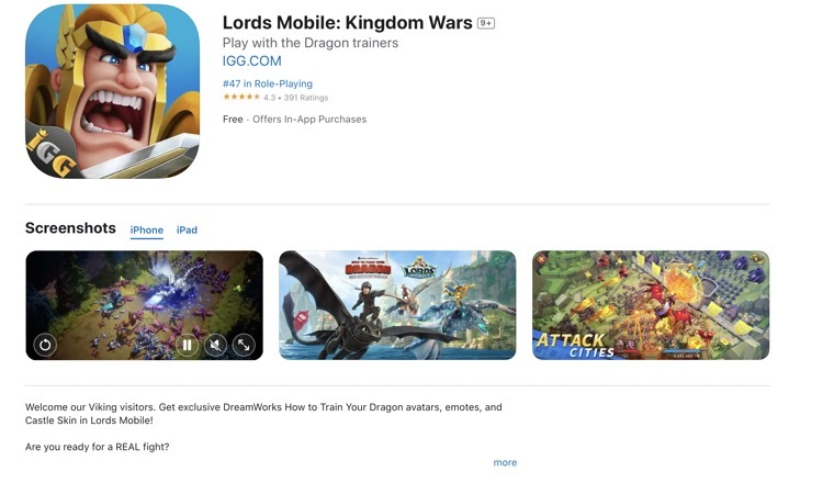 Lords Mobile: Kingdom Wars on the App Store