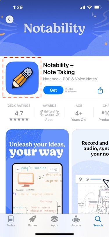 Notability app's icon