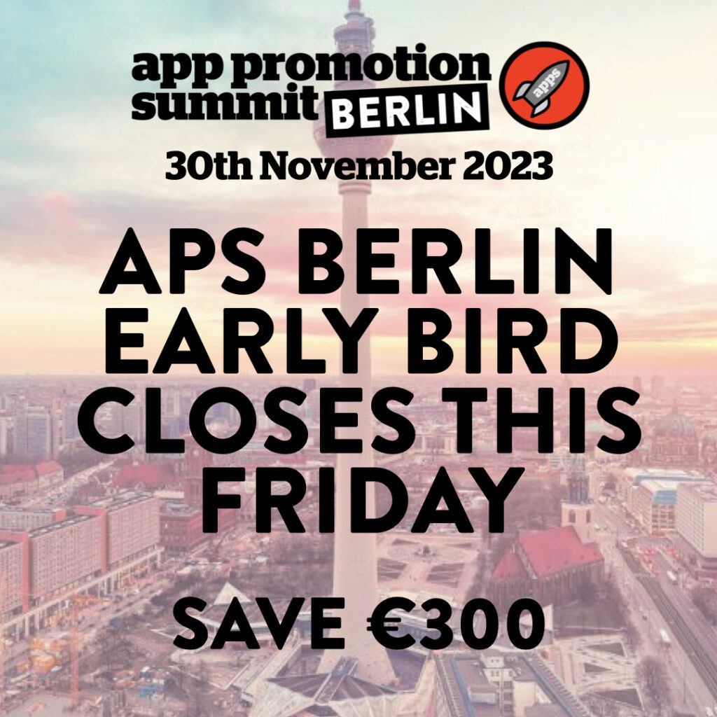 
APS Berlin Early Bird Tickets End Friday
