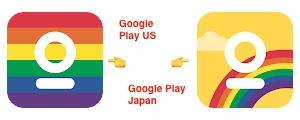 Evolve: Self-Care & Meditation Android app icon: Google Play Us vs. Google Play Japan